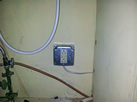 install junction box under sink|electrical outlet under sink installation.